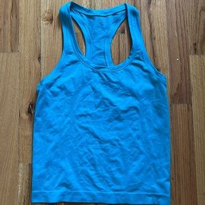 Lululemon Women's Bright Turquoise Blue Swiftly Tech Racerback (SIZE 4)